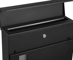 Brevlåda - vägghängd - låsbar - tidningsavdelning - modern