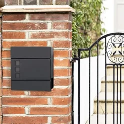 Brevlåda - vägghängd - låsbar - tidningsavdelning - modern
