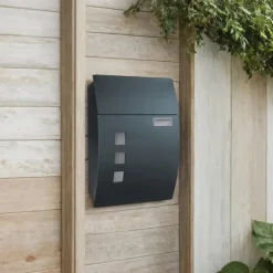 Brevlåda – Väggmodell med visningsfönster – Antracit