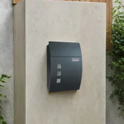 Brevlåda – Väggmodell med visningsfönster – Antracit