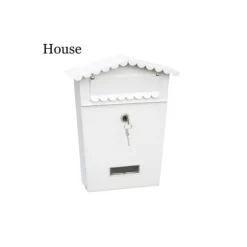 Brevlåda i Stål Modell Vit Hus