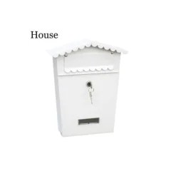 Brevlåda i Stål Modell Vit Hus