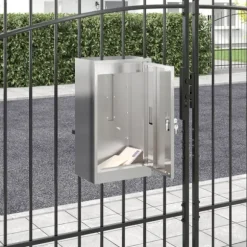 brevlåda med lagring Silver 30 x 20 x 55 cm Rostfritt stål