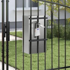 brevlåda med lagring Silver 30 x 20 x 55 cm Rostfritt stål