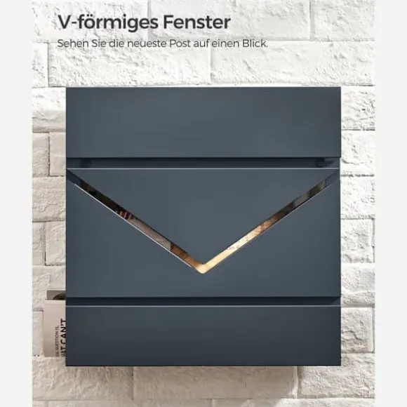 Brevlåda med tidningsfack