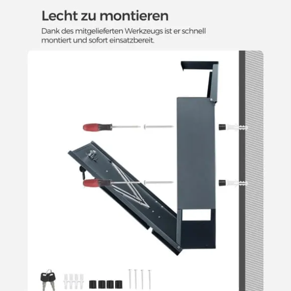 Brevlåda med tidningsfack