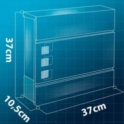 Brevlåda 37x37x10,5 cm antracit HM-863