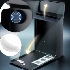 Brevlåda 39x25,5x12 cm svart HM-864