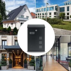 Brevlåda 39x25,5x12 cm svart HM-864