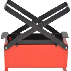 Brikettpress i stål för papper 34x14x14 cm svart och röd