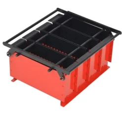 Brikettpress i stål för papper 38x31x18 cm svart och röd - Pappersbrikett - Pappersbriketter - Home & Living