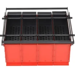 Brikettpress i stål för papper 38x31x18 cm svart och röd - Pappersbrikett - Pappersbriketter - Home & Living