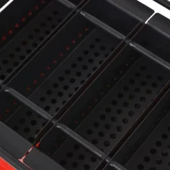 Brikettpress i stål för papper 38x31x18 cm svart och röd - Pappersbrikett - Pappersbriketter - Home & Living