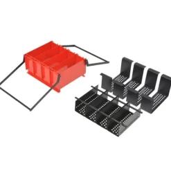 Brikettpress i stål för papper 38x31x18 cm svart och röd - Pappersbrikett - Pappersbriketter - Home & Living