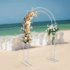 Bröllopsbåge - Ballongbåge & bakgrundsstativ - 2,2 m - Stål - Inne/ute - Vit