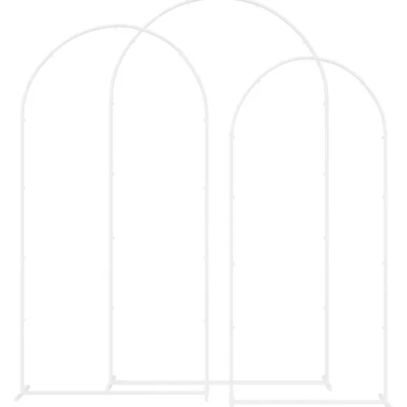 Bröllopsbåge 3 pcs Vit Stål