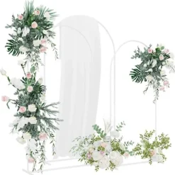 Bröllopsbåge 3 pcs Vit Stål