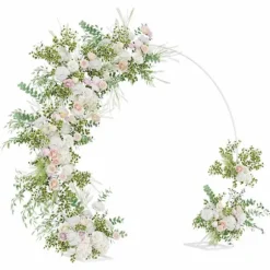 Bröllopsbåge Vit 220 x 45 x 200 cm Stål