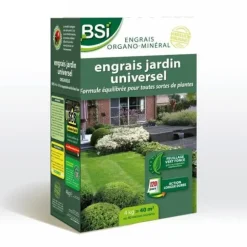 BSI - Organiskt gödselmedel - Universal - För flera växter - Gräsmatta, grönsaksträdgård, blommor och annat - Långvarig verkan - 4 kg - 40 m²