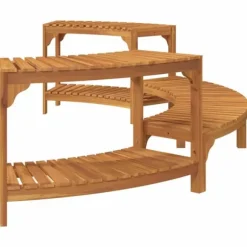 Bubbelbad i massivt akaciaträ - Minimalistisk design för utomhus | Storlek: 252x111.5x55.5 cm