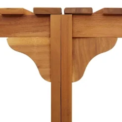 Bubbelbad i massivt akaciaträ - Minimalistisk design för utomhus | Storlek: 252x111.5x55.5 cm