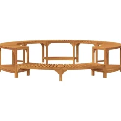 Bubbelbadomgång av massivt akaciaträ - Utomhus inneslutning | Diameter: Ø255 cm | Färg: Brun