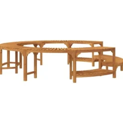 Bubbelbadomgång av massivt akaciaträ - Utomhus inneslutning | Diameter: Ø255 cm | Färg: Brun