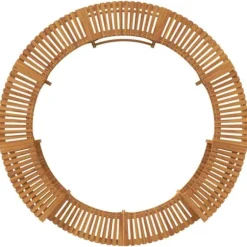 Bubbelbadomgång av massivt akaciaträ - Utomhus inneslutning | Diameter: Ø255 cm | Färg: Brun