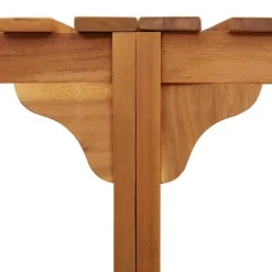 Bubbelbadomgång av massivt akaciaträ - Utomhus inneslutning | Diameter: Ø255 cm | Färg: Brun