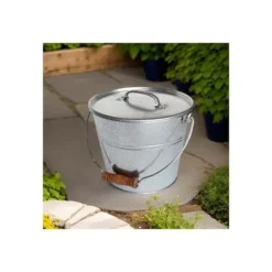 Bunke med lock för pellets eller kompost