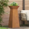 Cache-pot Vidaxl - 873864 - Stöd för växt i väderbeständig stål 40 x 40 x 101 cm