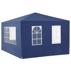 [casa.pro]® Trädgårdspaviljong-Partytält-400x300x255cm-hopfällbar-mörkblå-vattentät