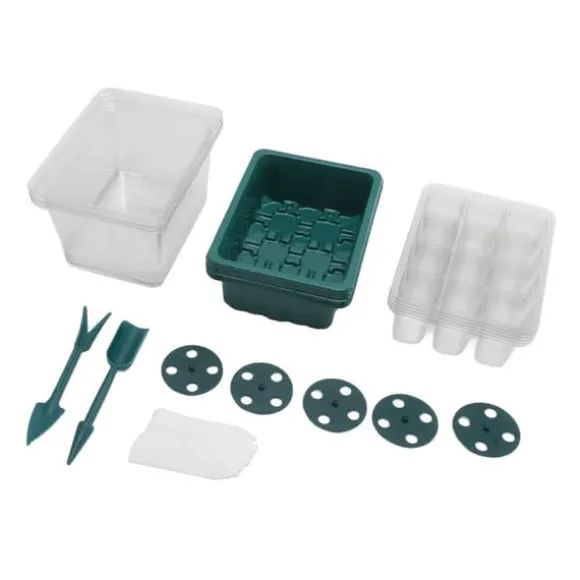 12-cells fröstartbricka med justerbar fuktighetskupolbas för fröodling