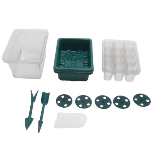 12-cells fröstartbricka med justerbar fuktighetskupolbas för fröodling