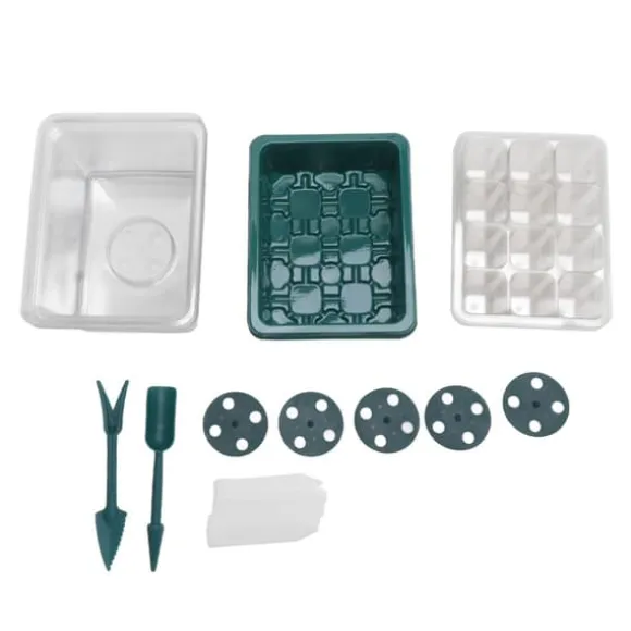 12-cells fröstartbricka med justerbar fuktighetskupolbas för fröodling