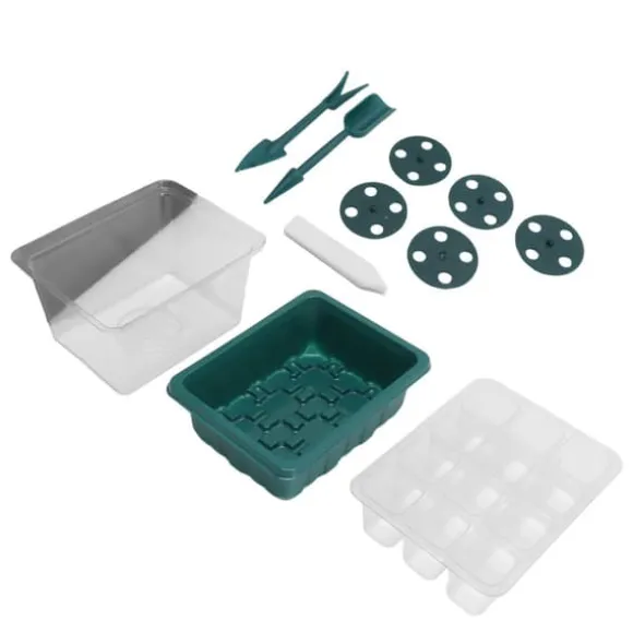 12-cells fröstartbricka med justerbar fuktighetskupolbas för fröodling