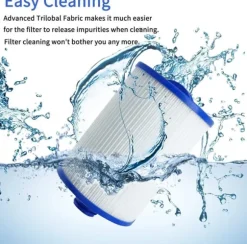 CH-940 Spa-filterersättning, kompatibel med flera modeller, för bubbelpool/spa, 1 1/2-tums SAE-gänga, 2-pack