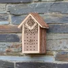 CKB LTD Naturligt trä Insektshotell för bin Nyckelpiga Butterfly Shelter Bo Trädgård Utomhus Habitat Hem Exteriör 16x9x23cm