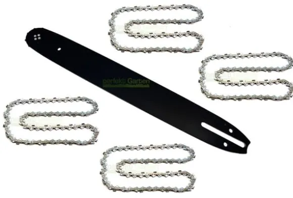 40cm 1,3mm 3/8" 57 TG svärd + 4X kedja för Scheppach CSP41 / CSP 41 motorsåg