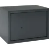 Coffert Vidaxl - 42011315 - Kassaskåp med Nyckellås Mörkgrå 25x35x25 cm Stål