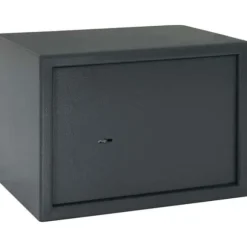 Coffert Vidaxl - 42011315 - Kassaskåp med Nyckellås Mörkgrå 25x35x25 cm Stål