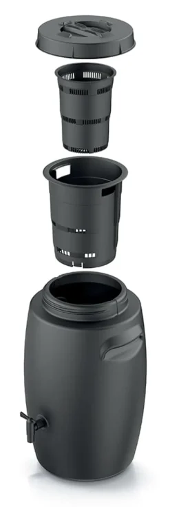 COMBIOLIQ 55L trädgårdsgödningstank med kran, svart