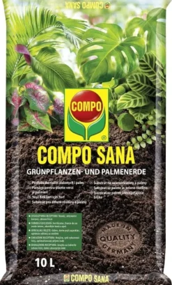 Compo Sana Substrat för gröna växter och palmer 10L Torv, perlit, agrosil, kalk Compo Sana