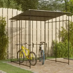 Cykelskjul 190x190x222 cm stål svart