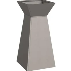 Cylindriskt växtställ i väderbeständigt stål | Färg: Brun | Storlek: 35x35x73 cm