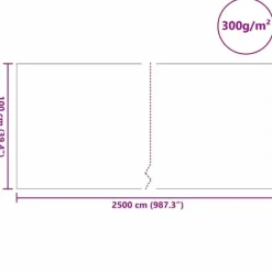 Dammfleece för vattenträdgård - Hållbar och fällbar design | Vikt: 300 g/㎡ | Storlek: 1x25 m