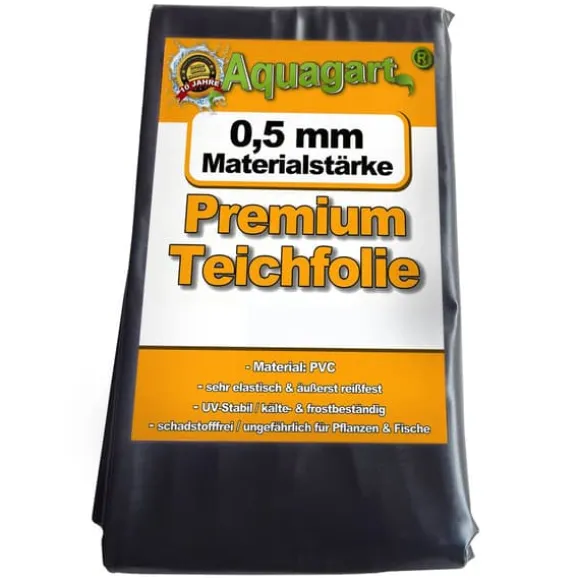 Dammfoder PVC 3 m x 4 m 0,5 mm Svart Trädgårdsdammfoder