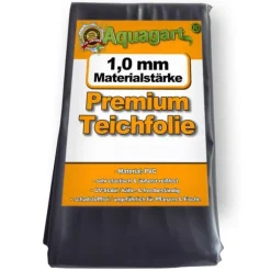 Dammfoder PVC 4 m x 2 m 1,0 mm Svart Trädgårdsdammfoder