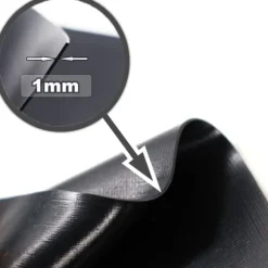Dammfoder PVC 4 m x 2 m 1,0 mm Svart Trädgårdsdammfoder