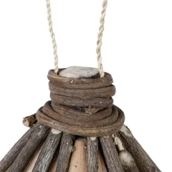 Dekorativ fågelholk, trä, 39x21x14 cm, natur